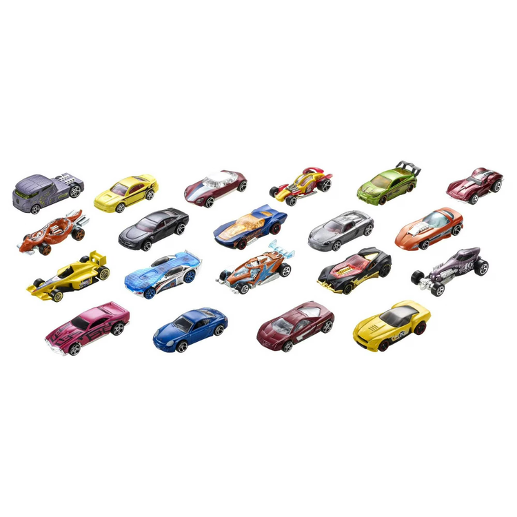 Hot Wheels 20-Car Gift Pack Collectible 1:64 Scale Toy Sports & Race Cars Assorted Styles