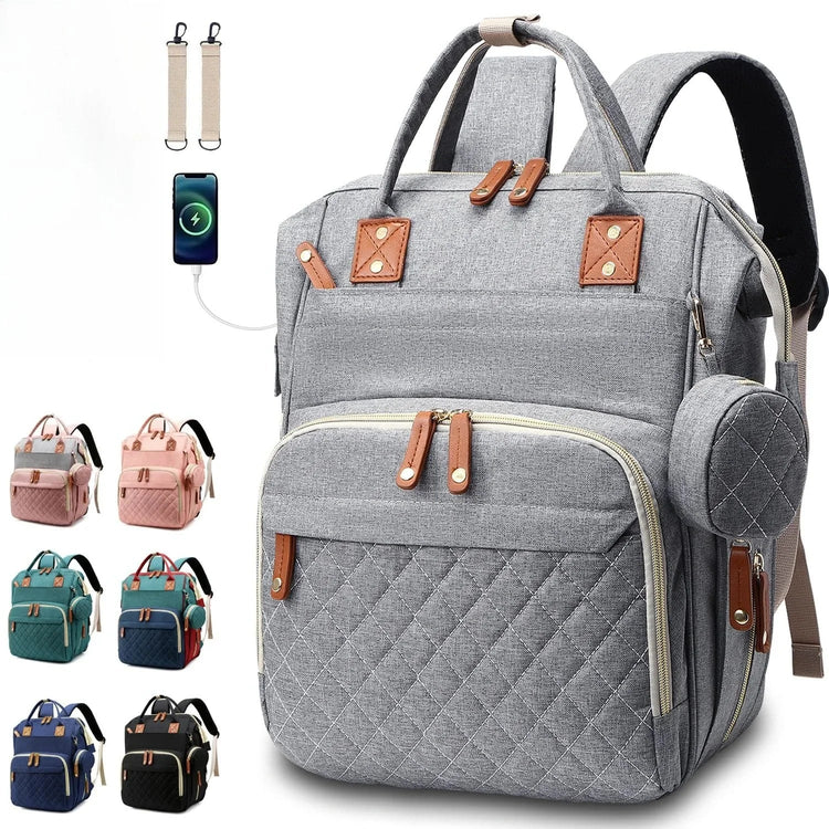 Diaper Bag Backpack Baby Bag, Baby Girl Boy Diaper Bag for Dad Mom with Pad, Travel Large Diaper Bags with Pacifier Case