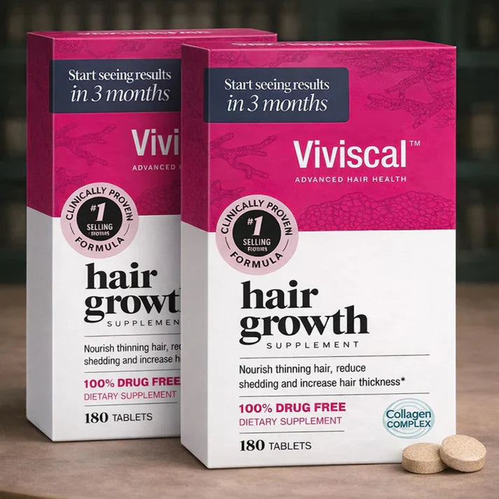 Viviscal Advanced Hair Growth Supplements for Women (180 Tablets Pack of 2) 6 Month Supply