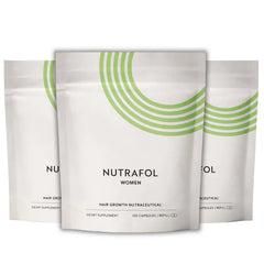 Nutrafol Women's Hair Growth Supplements 120 Capsules – 1 Month Supply Refill Pouch 3 Pack