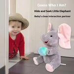 Hide-And-Seek Elephant Plush Toy Baby Interactive Singing Musical Toy For Soothing Children Head Up Training Toys Christmas Gift