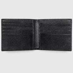 Gucci Wallet Marmont Men Leather Bi-Fold Black Double G | Italy