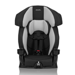 Evenflo Chase Plus 2-in-1 Harnessed Booster Car Seat Huron Black | High Back Booster with 5-Point Harness & Cup Holders