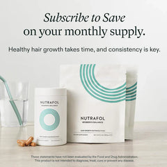 Nutrafol Women's Balance Hair Growth Supplements 120 Capsules - 1 Month Supply Refill Pouch
