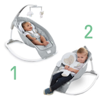 Ingenuity Cuddle Lamb 2 in 1 Rocking Seat | Infant Rocker & Toddler Chair with Music