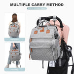 Multifunctional Bed Diaper Backpack Baby Girl Boy Nappy Changing Bag Large Capacity Folding Crib Nursing Mommy Bag for Travel