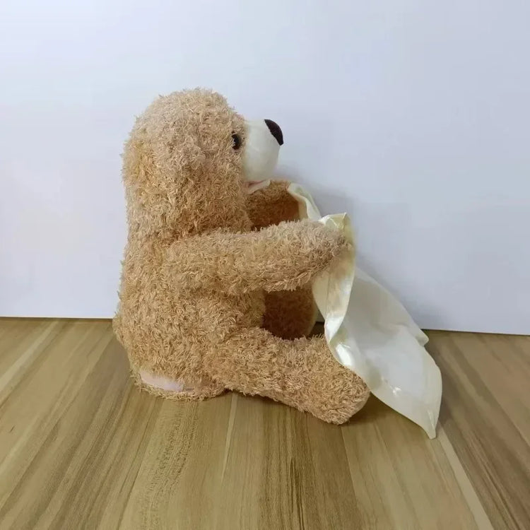 Shy Face Cover Ing Teddy Bear Brithday Gift Hide and Seek Cat Bear Electric Plush Toy Baby Entertainment Speaks Toys