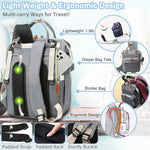 Diaper Bag Backpack Baby Bag, Baby Girl Boy Diaper Bag for Dad Mom with Pad, Travel Large Diaper Bags with Pacifier Case