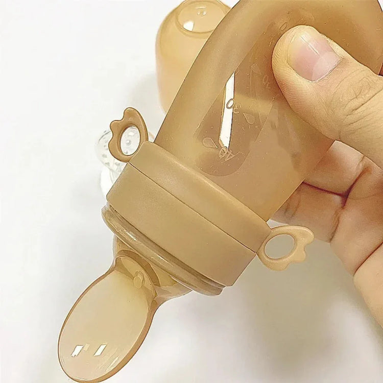 Silicone Baby Spoon Bottle Feeder | BPA Free Infant Food & Fruit Feeding Pacifier