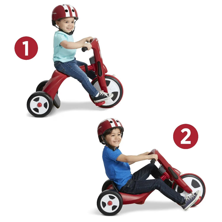 Radio Flyer Twist Trike 2 in 1 Kids Tricycle | Adjustable Chopper Trike Ages 2-7 Years