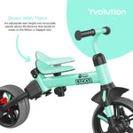 Yvolution Velo Flippa 4 in 1 Toddler Tricycle | Kids Balance Bike with Push Handle Ages 2-5 Years