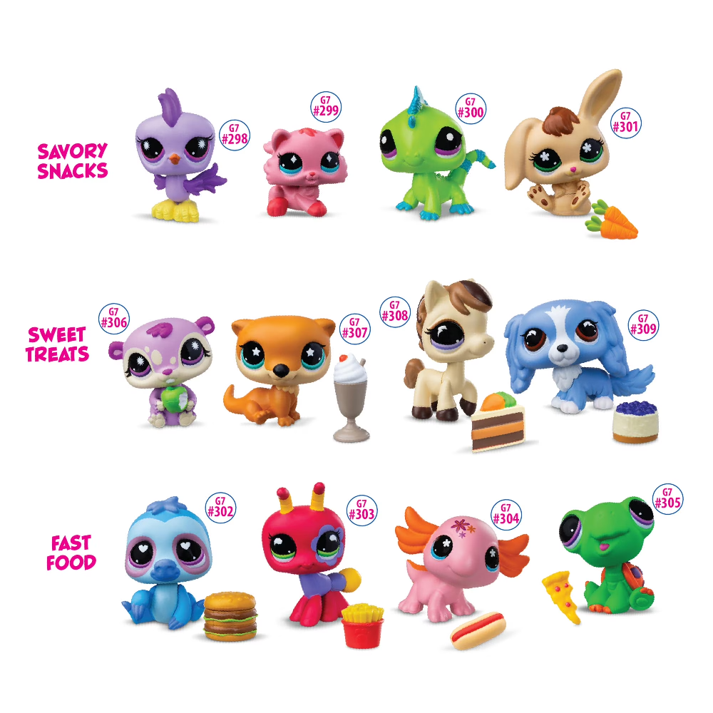 Littlest Pet Shop Foodie Treat Surprise 4-Pack Bobble Head Pets Series 4