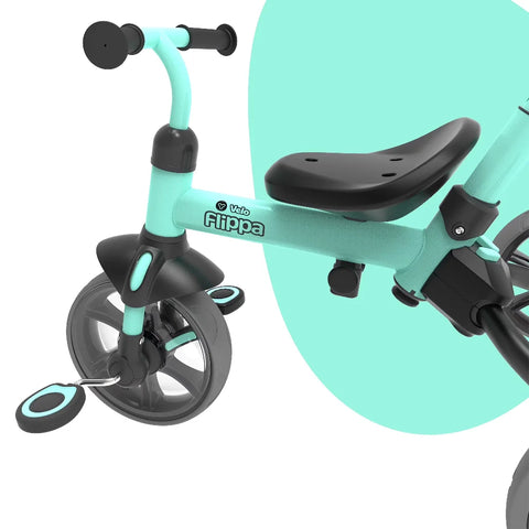 Yvolution Velo Flippa 4 in 1 Toddler Tricycle | Kids Balance Bike with Push Handle Ages 2-5 Years