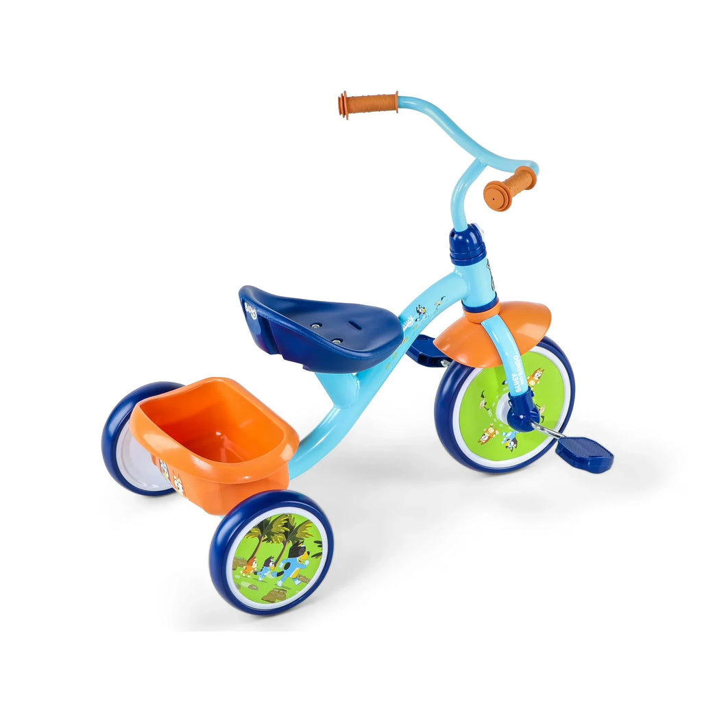 Bluey 10 Inch Toddler Tricycle With Rear Basket | Kids Trike Bike Ages 2-5 Years