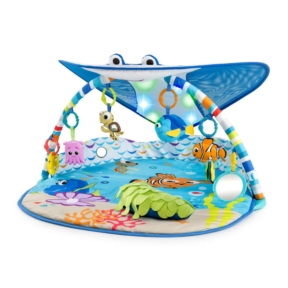 Disney Finding Nemo Mr Ray Ocean Lights Activity Gym | Baby Tummy Time Play Mat