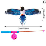 Children Kite Toy Cartoon Eagle Foldable Mini Plastic Toys Kite Hand Brake Fishing Rod Butterflies For Kids Outdoor Toy For Fun